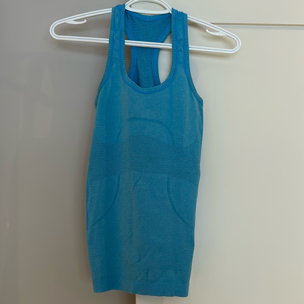 Blue Lululemon workout tank